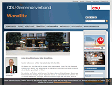 Tablet Screenshot of cdu-wandlitz.de